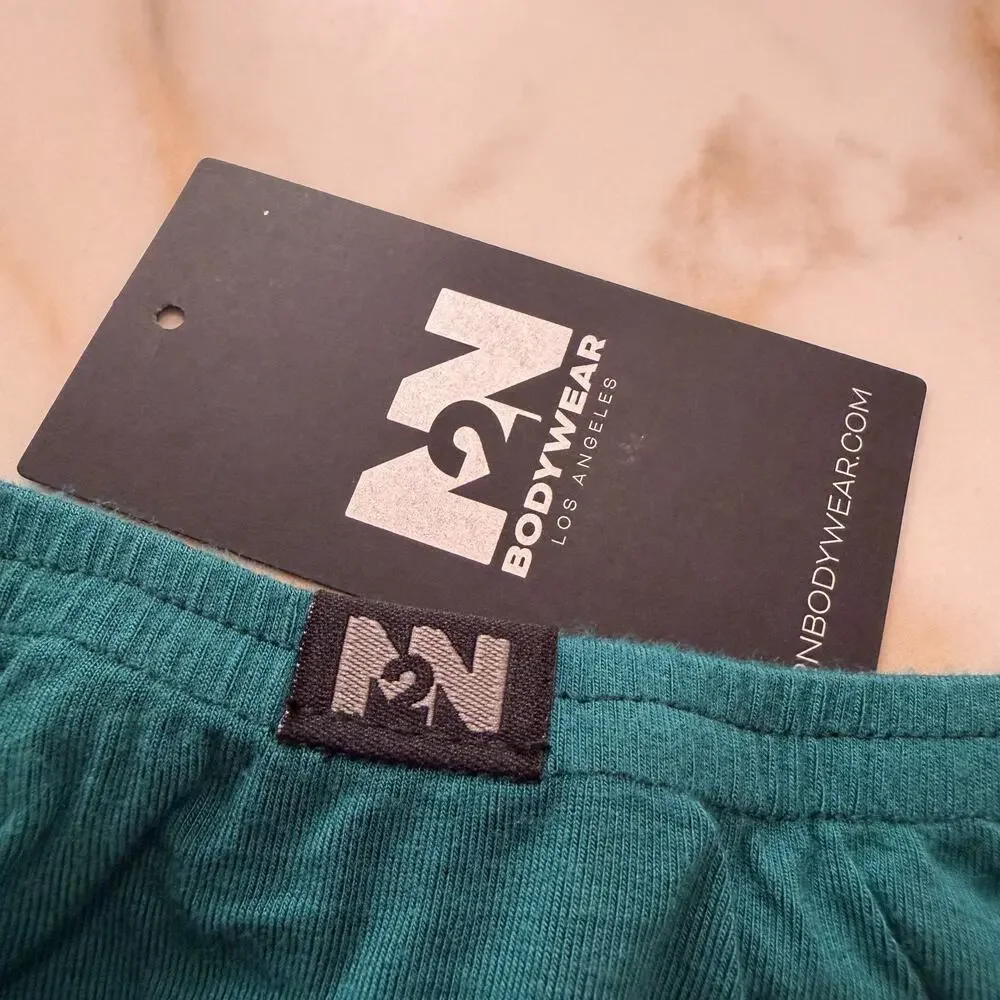 Set Of 2 N2N Bodywear Mens Essential Thong Color Persian Green Size Large
